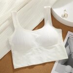 Femmes sans couture crop top fitness sous - vêtements fil gratuit en forme de u bretelles larges soutien ... Femmes sans couture crop top fitness sous - vêtements fil gratuit en forme de u bretelles larges soutien ...