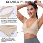 Femme soutiens - gorge de sport brassire rembourr sans armature push up lingerie bra sans couture confortabl ...