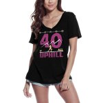 Femme tee - shirt col v - after 40 it's all uphill - birthday running - 40 ans t - shirt graphique ide ...