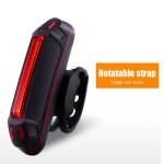 Feu arrière de vélo détachable et rotatif, rechargeable par usb, voyant d'avertissement de sécurité laser, ... Feu arrière de vélo détachable et rotatif, rechargeable par usb, voyant d'avertissement de sécurité laser, ...