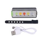 Feu arri�re de v�lo 5 modes d'�clairage, lampe de v�lo portable, rechargeable par usb, 5 perles cob, ...