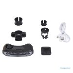 Feu arri�re de v�lo avec clignotants, rechargeable par usb, t�l�commande sans fil