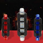 Feu arrire de vlo portable a led, rechargeable par usb, pour vtt, voyant d'avertissement, accessoires ...