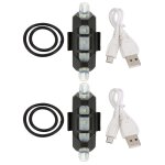 Feu d'avertissement de scooter, 2 pi�ces, feu arri�re de v�lo, lampe d'avertissement de s�curit� de conduite, ...
