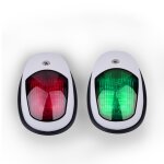 Feu de navigation led universel abs 12v, 2 pices, lampe d'avertissement, spot lumineux pour bateau, ...