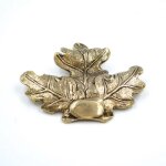 Feuille de ch�ne d�taill�e et r�aliste en bronze 85x85mm