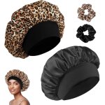 Few - 2 bonnets de bain en soie, un bonnet de nuit en soie doux et confortable + 2 bandeaux pour femmes ... Few - 2 bonnets de bain en soie, un bonnet de nuit en soie doux et confortable + 2 bandeaux pour femmes ...