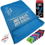 Few - c. p. sports serviette de fitness en microfibre fixation + sac avec fermeture eclair gym training ...