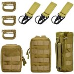 Few - sac tactique ceinture, pochette tactique molle avec 3 crochets et 3 porte cls, tactique sac ceinture ...