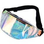 Few - sac de taille holographique unisexe - bandoulire hologramme etanche multi - poches transparent ...
