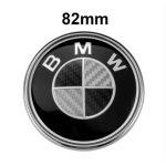Fibre de carbone embl�me logo sigle bmw capot / coffre 82mm s�rie 1 / 3 / 5 / 6 / 7 / 8 / x / z e30 / ...