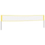 Filet de badminton jaune et noir 600x155 cm tissu pe vidaxl vidaxl Filet de badminton jaune et noir 600x155 cm tissu pe vidaxl vidaxl