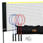 Filet de badminton - vevor - 6, 06 m, filet pliable de volley - ball r�glable en hauteur - pour les jeux ...