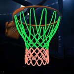 Filet de basket - ball fluorescent vert, filet de but de basket - ball a lumire lumineuse, fournitures ...