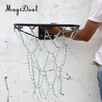 Filet de basket - ball a mailles en m�tal, robuste, pour sports d'�quipe, int�rieur ou ext�rieur standard, ...