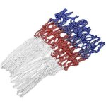 Filet de basket - ball robuste de remplacement, filet epais standard rouge, blanc et bleu, protection ... Filet de basket - ball robuste de remplacement, filet epais standard rouge, blanc et bleu, protection ...