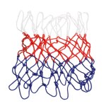 Filet de basket - ball tout - temps, 12 cerceaux de couleur contrast�e rouge, blanc et bleu, 1 pi�ce