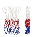 Filet de basket - ball universel trois couleurs, filet en nylon standard durable a 12 anneaux, rouge ...