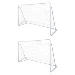 Filets de but de football acier 2 pcs 240x90x150 cm