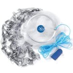 Filet de p�che en fonte avec anneau en aluminium, pour eau sal�e et eau douce, robuste, rayon de 6 pieds ...