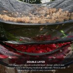 Filet de p�che pliable a double couche pour herbes, panier suspendu, sac de s�chage a mailles pour herbes, ...