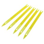 Filet de pche en plastique jaune, 5 pices, 2 #, rparation, aiguille, navette jdko700