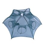 Filet de p�che pliable en nylon a 6 / 8 trous, pi�ge a poissons, cage a crevettes, minnows, filet de ...