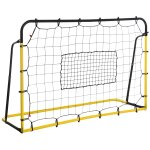 Filet de rebond de football - rebondisseur de football angle rglable - dim. 184l x 123h cm - jaune noir ...