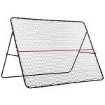 Filet de rebond de football - rebondisseur de football angle rglable - dim. 280l x 185h cm - rouge noir ...