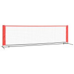 Filet de tennis noir et rouge 300x100x87 cm polyester vidaxl vidaxl