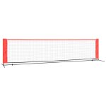 Filet de tennis noir et rouge 400x100x87 cm polyester vidaxl vidaxl