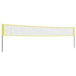 Filet de volley - ball jaune et noir 823x244 cm pe tissu vidaxl vidaxl