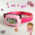 Fille - lampe frontale a led rechargeable par usb pour enfant, nouveaut, idale pour le camping, les ...