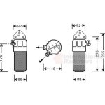 Filtre d�shydratant, climatisation audi a6 de 07 / 2000 a 01 / 2005