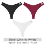 Finetoo tongs en coton pour femmes 3 pices confortable gaufr string femme taille basse t - back sous ...