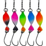 Fishing 5 x twister spoons 2. 5g i spoon trout for trout fishing