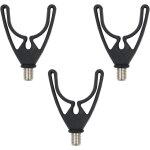 Fishing rod holder with notch and v shape for bench poles and rod pods (3 pack)