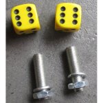 Fixation de plaque d jaune point noir x2 auto moto usa