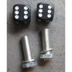 Fixation de plaque d noir a point blanc x2 auto moto usa