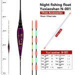 Flotteur de pche electrique, 1 pice, 1 tube composite, boue nano lumineuse, lac, rivire, bobber, ...