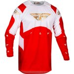 Fly racing evolution 2024 maillot de motocross rouge / blanc, blanc - rouge, taille m pour hommes