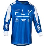 Fly racing f - 16 2024 maillot de motocross, blanc - bleu, taille m pour hommes