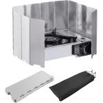 Foldable aluminium windshield 12 plates camping stove windshield portable stove windshield warmer with ...