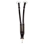 Fourche de martingale elastique et crochet br equitation poney mixte noir