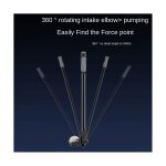 Fourche de velo pompe a air 300psi gonfleur de velo valve presta tuyau rotatif a 360 outils de velo ...