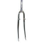 Fourche vtc 700x35 rigide cintree acier chrome avec tasseaux pivot lisse 1''1 - 8 - 28, 6 exterieur 300mm ...