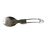 Fourchette en m�tal en acier inoxydable, randonn�e camping en plein air cuill�re vaisselle de table pique ...