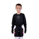 Fox 180 blackout maillot de motocross pour enfants, noir, taille m pour des gamins