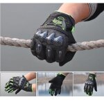 Fox bomber la fibre de carbone moto off - road racing gants - vert - m