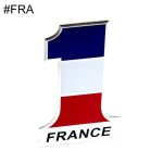 Fra1 pi�ces 3d m�tal drapeau national adh�sif camion voiture badge embl�me autocollant en alliage d'aluminium ...